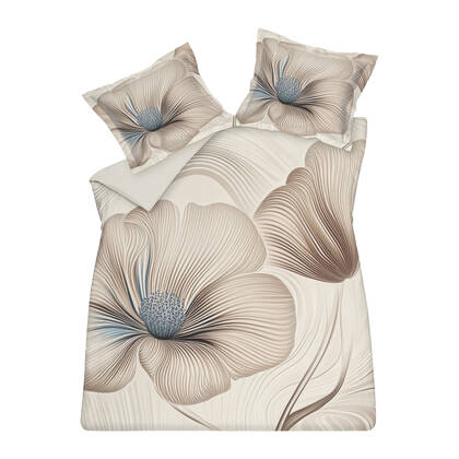 Vandyck Royal Garden Dekbedovertrek 140x200/220 cm - Cream Tan Beige, Blauw, Bruin