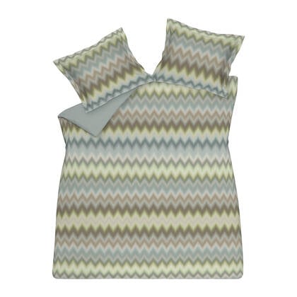 Vandyck Wavy Wonder Dekbedovertrek 140x200/220 cm - Thyme Groen, Blauw, Beige