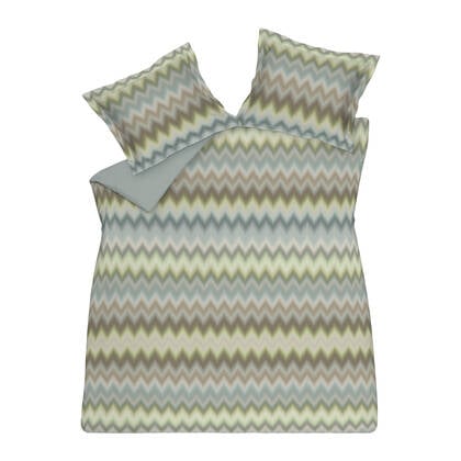 Vandyck Wavy Wonder Dekbedovertrek 200x200/220 cm - Thyme Groen, Blauw, Beige