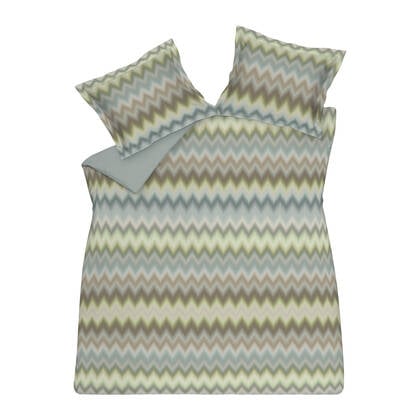 Vandyck Wavy Wonder Dekbedovertrek 240x200/220 cm - Thyme Groen, Blauw, Beige