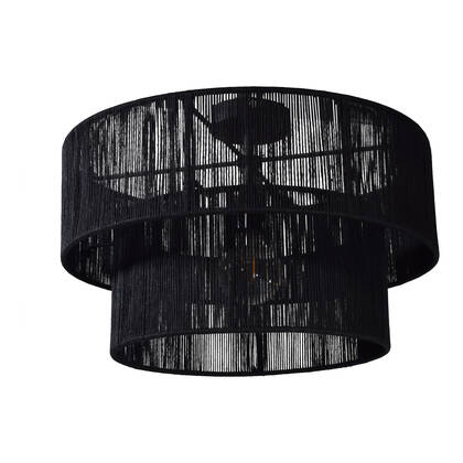 Urban Interiors - Plafondlamp - Diro zwart Jute - Ø45 Bruin