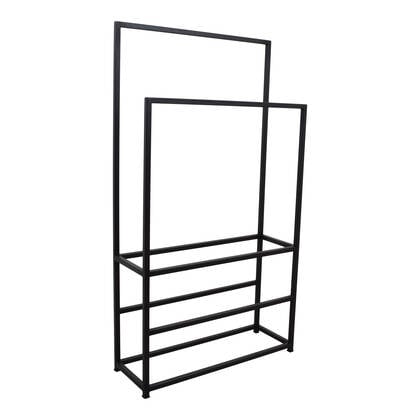 LOFT42 Moca Handdoekenrek - Dressboy - 2 roedes - Zwart - Metaal