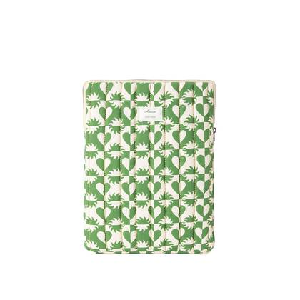 Sissy-Boy Groene laptophoes met zon en hartjesprint