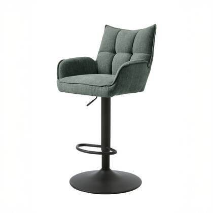 Giga Living  Barstoel Groen Stof - Verstelbaar - Marilla - Set van 2