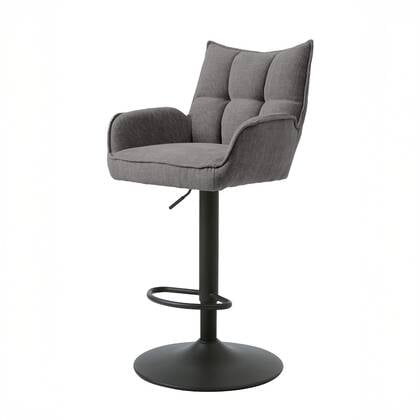 Giga Living  Barstoel Grijs Stof - Verstelbaar - Marilla - Set van 2
