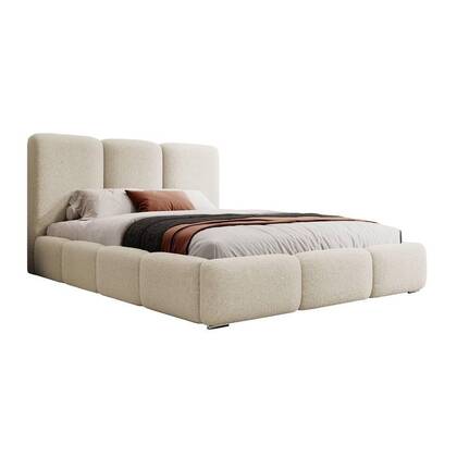 NADUVI Collection Bedframe Briar bouclé met opbergvak 140x200 Wit
