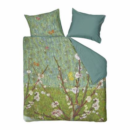 Beddinghouse x Van Gogh Peach Trees Dekbedovertrek 240 x 200|220 cm - Groen