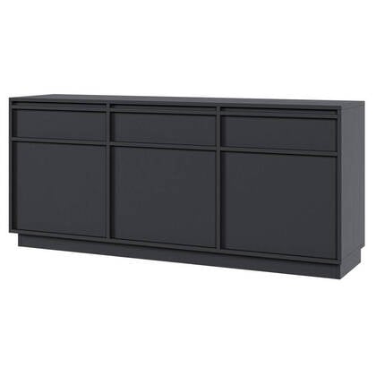 NADUVI Collection TV-meubel Echo 3-deurs Zwart