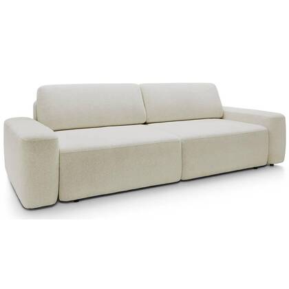 NADUVI Collection 3-zitsbank Elis met opbergvak chenille Wit