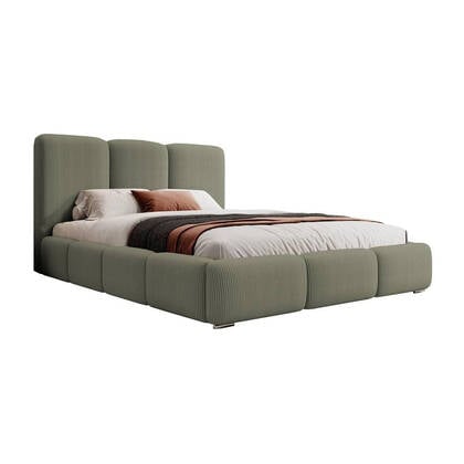 NADUVI Collection Bedframe Briar met opbergvak ribstof 160x200 Groen
