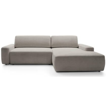 NADUVI Collection Hoekslaapbank Elis rechts met opbergvak chenille Beige