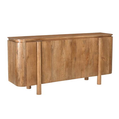Livingfurn - Dressoir Naturel Mangohout - 170x40x80cm - Salano