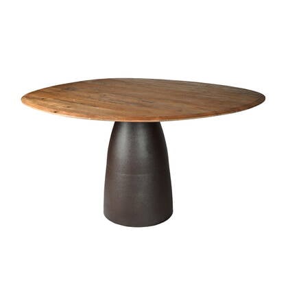 Livingfurn - Eettafel Bruin Mangohout - 140x120x76cm - Marron