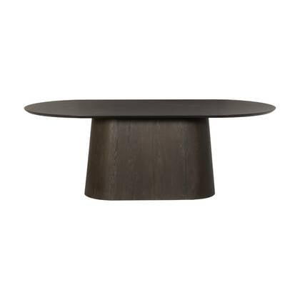 Livingfurn - Eettafel Donker Eikenfineer - 200x110x76cm - Tobago Bruin