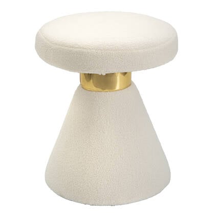 Iceland - Witte en gouden gestoffeerde stoffen tafel