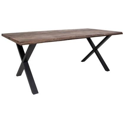 House Nordic Toulon Gerookt Eiken Eettafel 200 cm Bruin