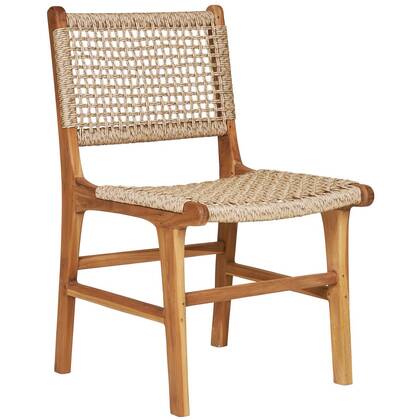 House Nordic Derby Teak | Rattan Eetkamerstoel Natural set van 2 Bruin