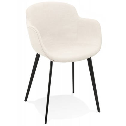 ALTEREGO NEGRONI Stoel met armleuningen - Beige
