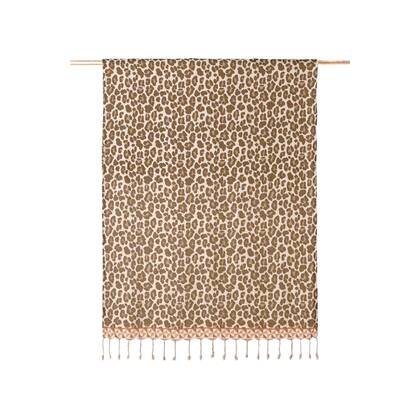 Sissy-Boy Lichtbruine hamamdoek met leopard print