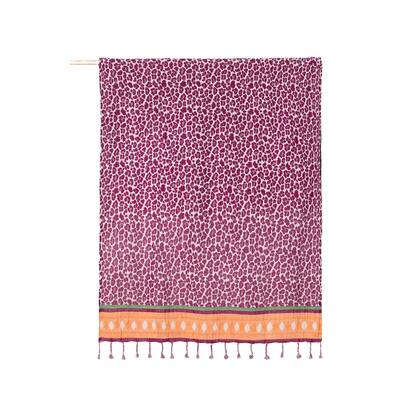 Sissy-Boy Donkerpaarse hamamdoek met leopard print