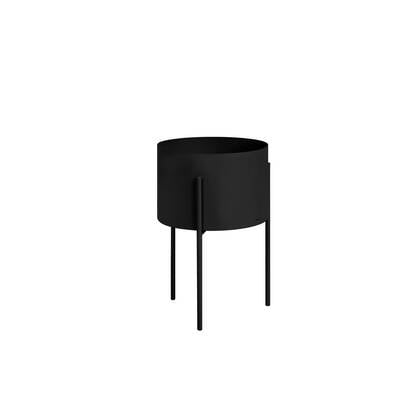 noo.ma MAKI Bloempot - breed - Vulcano Black