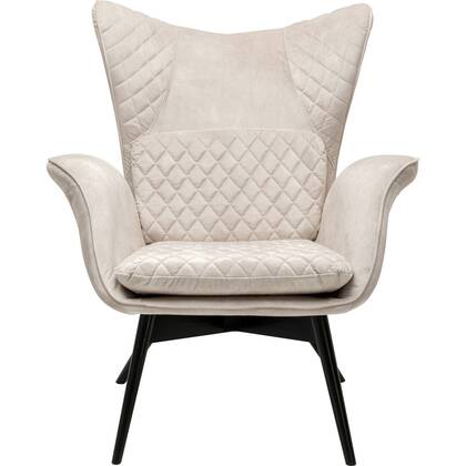 Fauteuil Tudor fluweel creme Kare Design Beige