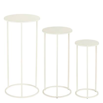 Mica Decorations Quinty Bijzettafel - Set van 3 - H70 x Ø32 cm