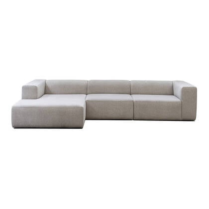 4X6 SOFA X6 modulaire hoekbank H links melange - 331 cm Beige