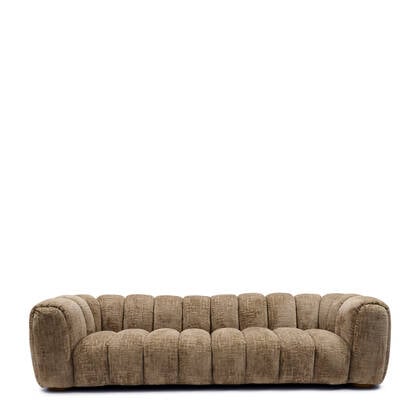 Rivièra Maison - Luxe Vicenza Bank in T20 - Taupe, 298x109x80 cm van Polyester en Dennenhout