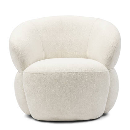 Rivièra Maison - Armstoel San Remo, S41 - Simply White, handgemaakt van Polyester, 84x75x75 cm