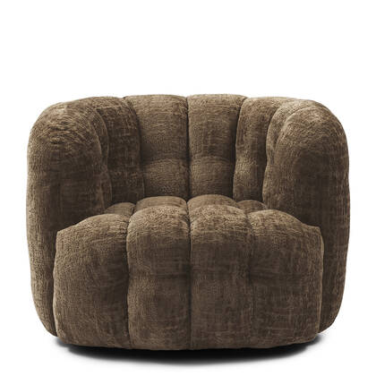 Rivièra Maison - Arosa Fauteuil, O21 - Natuurlijk, van Polyester en Beukenhout, 101x95x75 cm