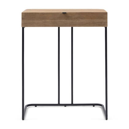 Rivièra Maison - Bureau in Gerecycled Eikenhout, Robuust IJzer, 40x80x65 cm