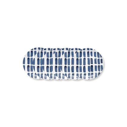 vtwonen Painted Borden - Gebaksbordjes - Serviesset van 6 - 15cm Blauw, Wit