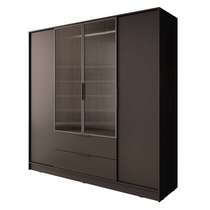 Meubella Kledingkast Knox - Zwart - 206 cm