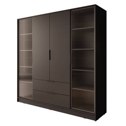 Meubella Kledingkast Kaden - Zwart - 206 cm