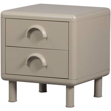 WOOOD Rune Ladekast met 2 lades - Metaal - Honinggeel - 45x42x42