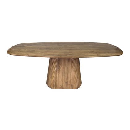 Giga Meubel - Eettafel Wave Centrale Poot Mangohout 215cm Bruin