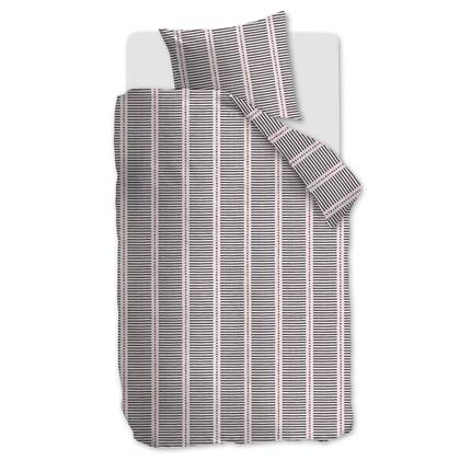 vtwonen Stip and Stripe dekbedovertrek - 140x200|220 - Blush