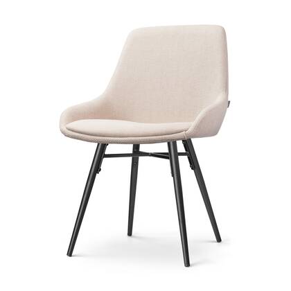 Nolon Nena-Isa Eetkamerstoel Beige - Zwarte Houten Poten