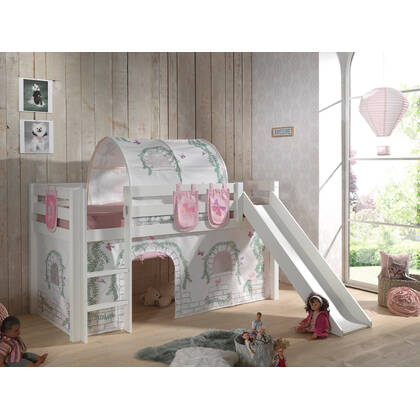 Vipack Pino Hoogslaper met Glijbaan, Zakjes en Tunnel Birdy - Wit