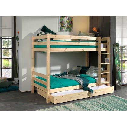 Vipack Pino Stapelbed en Pino Rolbed - naturel Beige