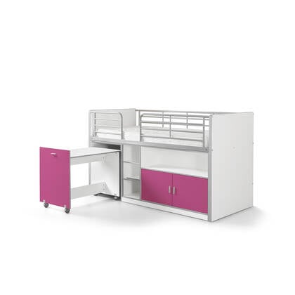LUCEVI - Bonny 91 Halfhoogslaper 90x200cm - Fuchisa Roze