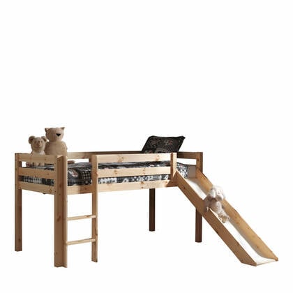 LUCEVI - Pino Halfhoogslaper met Glijbaan 90x200cm - Beige - H115CM