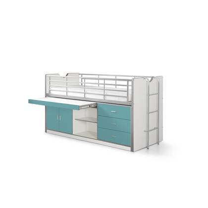 LUCEVI - Bonny 95 Halfhoogslaper 90x200cm - Turquoise Blauw