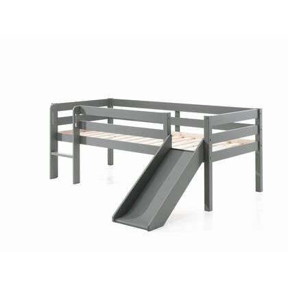 LUCEVI - Pino Halfhoogslaper met Glijbaan 90x200cm - Grijs - H85CM
