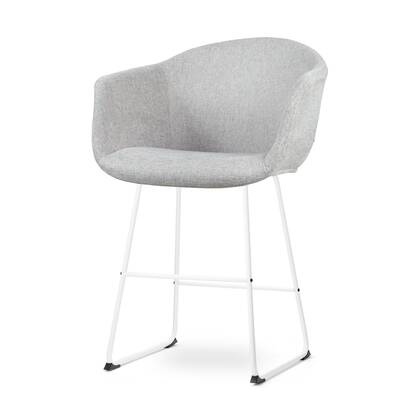 Nolon Nino-Otis Barkruk Licht - met Armleuning - Wit - 65 cm Grijs