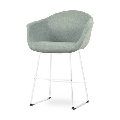 Nolon Nino-Otis Barkruk Zacht Groen - met Armleuning - Wit - 65 cm