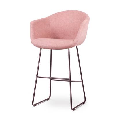 Nolon Nino-Otis Barkruk Zacht Roze - met Armleuning - Zwart - 75 cm