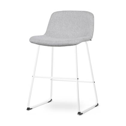 Nolon Nino-Mats Barkruk Licht - Wit Onderstel - 65 cm Grijs