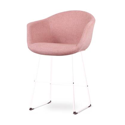 Nolon Nino-Otis Barkruk Zacht Roze - met Armleuning - Wit - 65 cm